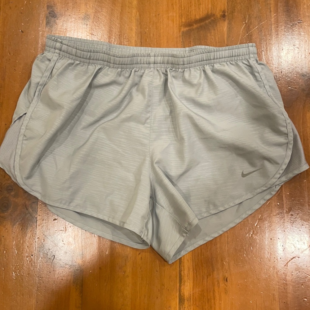 Gray Nike DRI-FIT shorts